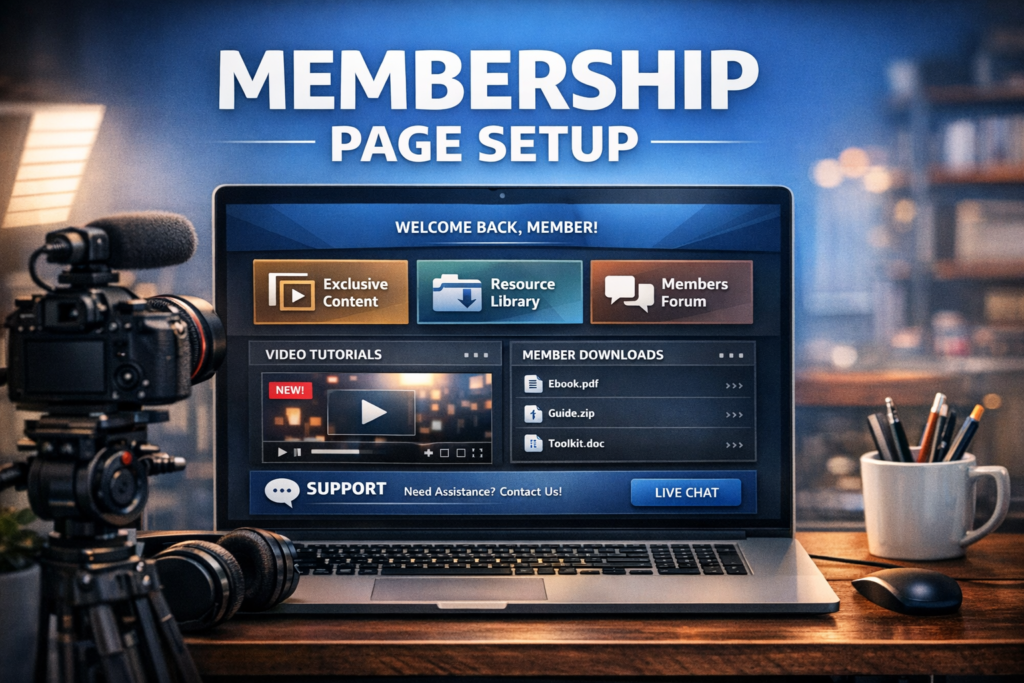 Membership Page Setup